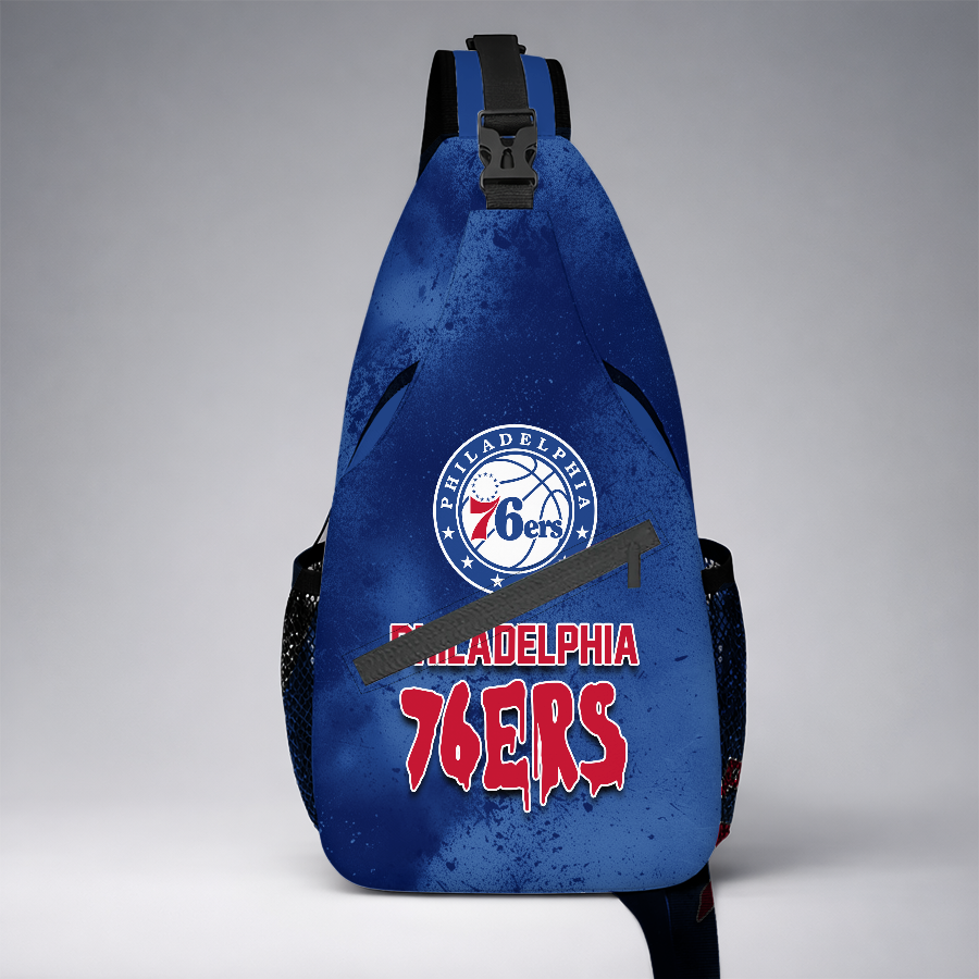 [HOT DEAL]  NEW CUSTOMIZED NBA26 P76 PHILADELPHIA 76ERS SLING BAG