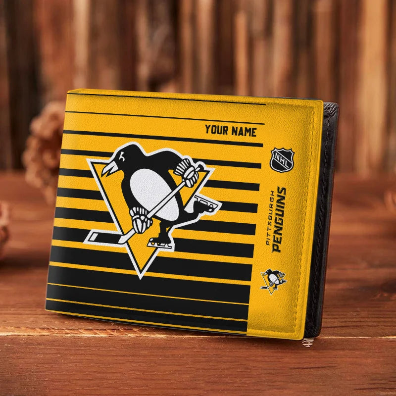 VIRAL EDITION - NEW CUSTOMIZED NHL26 PBP PITTSBURGH PENGUINS LEATHER WALLET