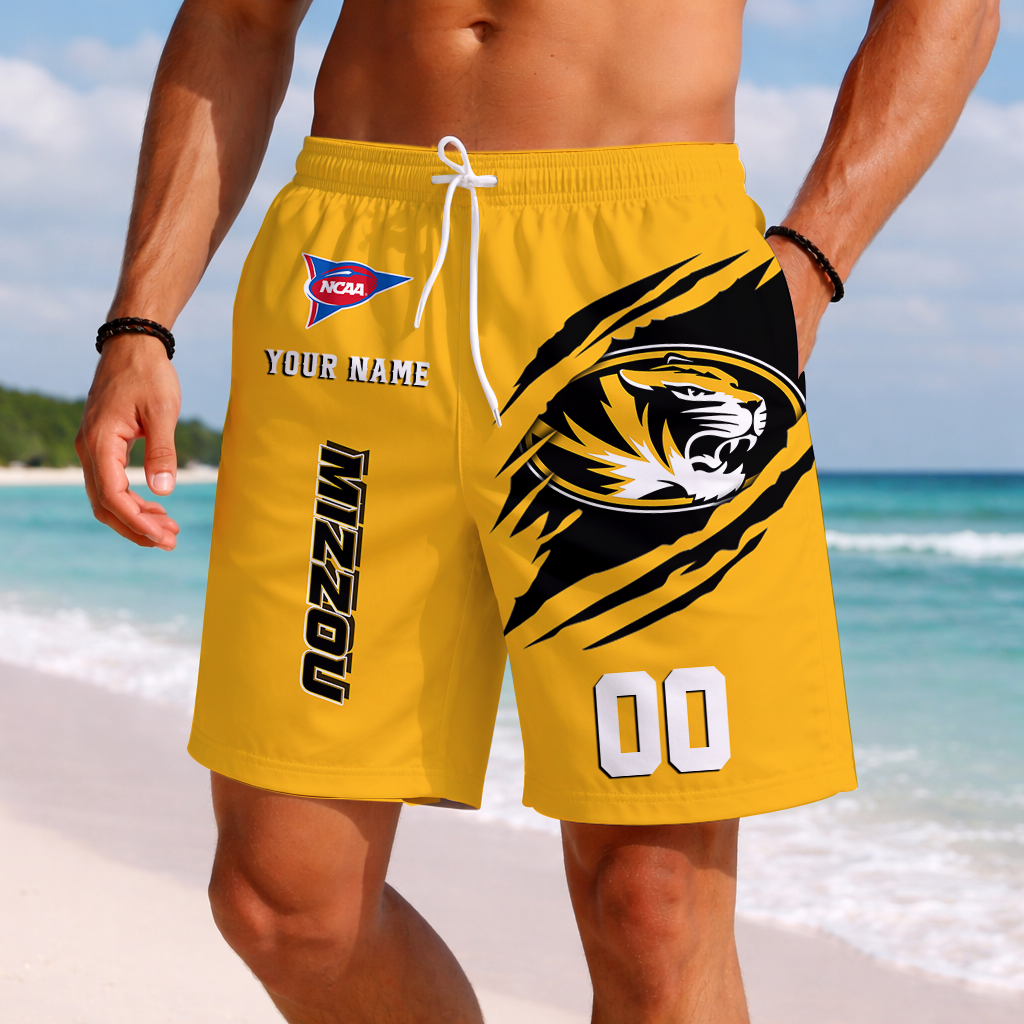 LIMITED EDITION - NEW CUSTOMIZED NCAA FBS26 MST MISSOURI TIGERS SHORT PANTS