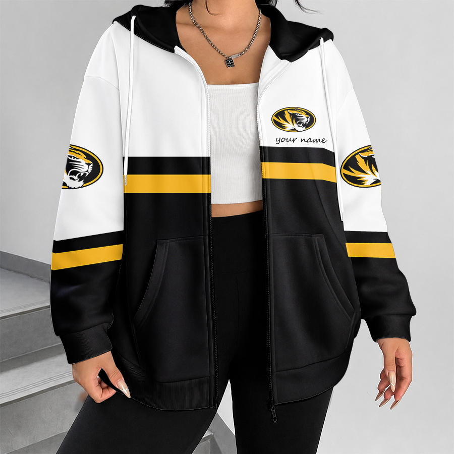 [FAN FAVORITE] NEW CUSTOMIZED NCAA FBS26 MST MISSOURI TIGERS ZIP HOODIE