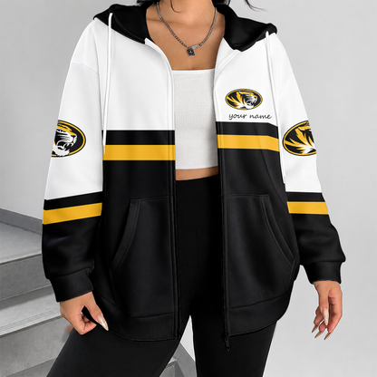[FAN FAVORITE] NEW CUSTOMIZED NCAA FBS26 MST MISSOURI TIGERS ZIP HOODIE