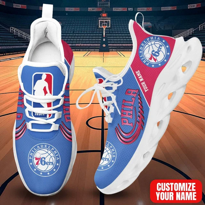 LIMITED EDITION - NEW CUSTOMIZED NBA26 P76 PHILADELPHIA 76ERS PREMIUM CLUNKY SNEAKERS