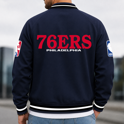 [HOT DEAL] NEW CUSTOMIZED NBA26 P76 PHILADELPHIA 76ERS MULTICOLOR MEN'S CASUAL JACKET