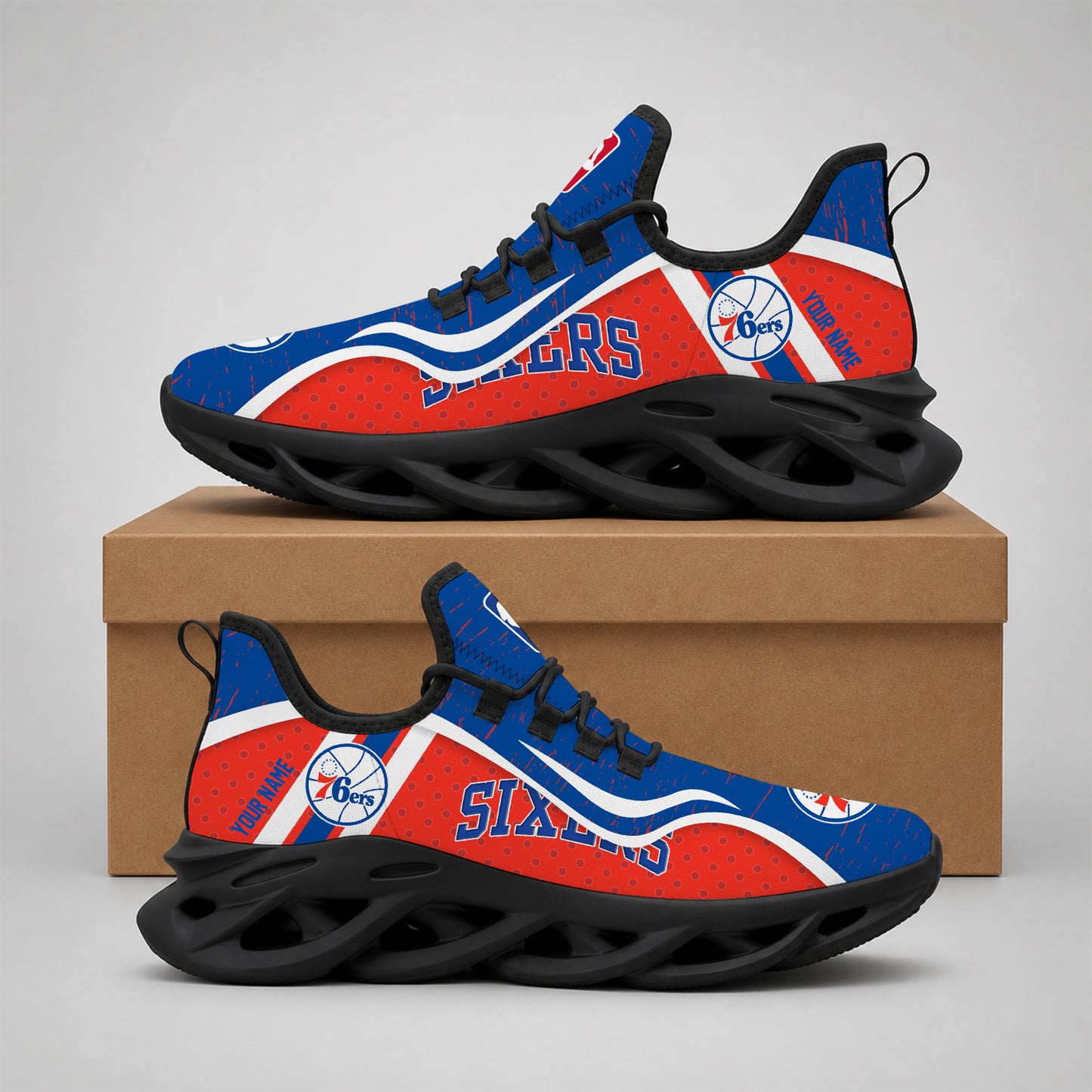 LIMITED EDITION - NEW CUSTOMIZED NBA26 P76 PHILADELPHIA 76ERS MAX SOUL SHOES