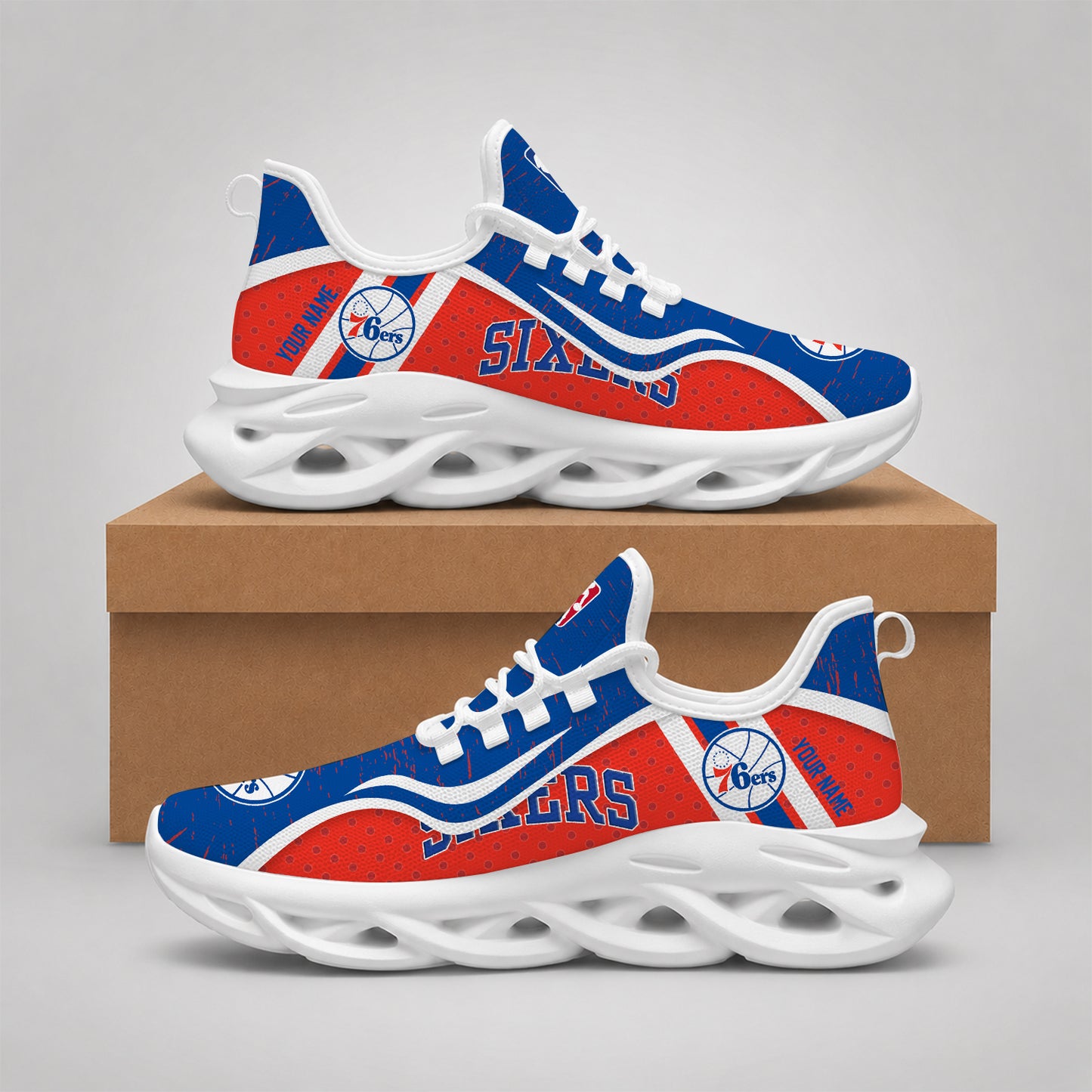 LIMITED EDITION - NEW CUSTOMIZED NBA26 P76 PHILADELPHIA 76ERS MAX SOUL SHOES