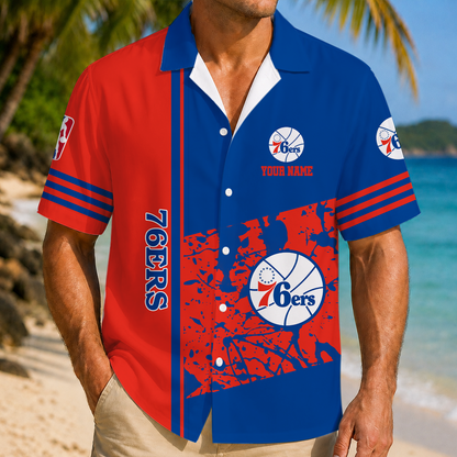 LIMITED EDITION - NEW CUSTOMIZED NBA26 P76 PHILADELPHIA 76ERS UNISEX HAWAIIAN SHIRT
