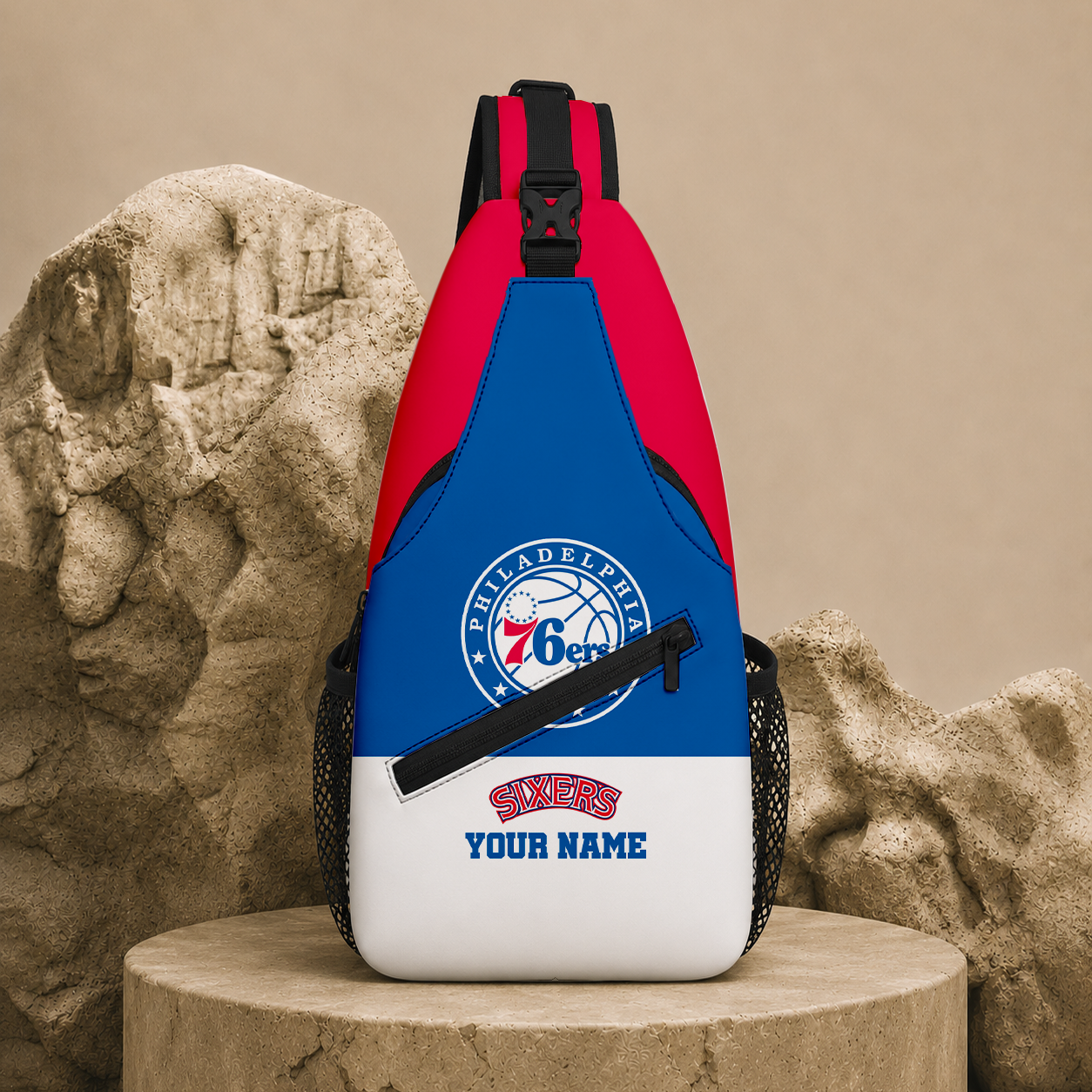 LIMITED EDITION - NEW CUSTOMIZED NBA26 P76 PHILADELPHIA 76ERS SLING BAG