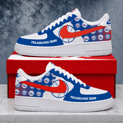 LIMITED EDITION - NEW CUSTOMIZED NBA26 P76 PHILADELPHIA 76ERS AF1 SNEAKERS