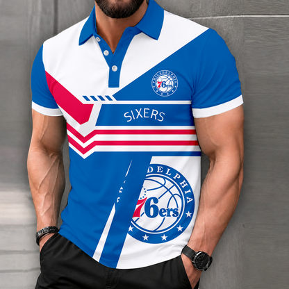 LIMITED EDITION - NEW CUSTOMIZED NBA26 P76 PHILADELPHIA 76ERS POLO SHIRT, ZIP POLO SHIRT & T-SHIRTS