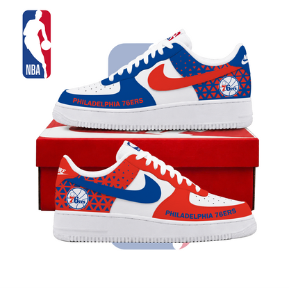 LIMITED EDITION - NEW CUSTOMIZED NBA26 P76 PHILADELPHIA 76ERS AF1 SHOES