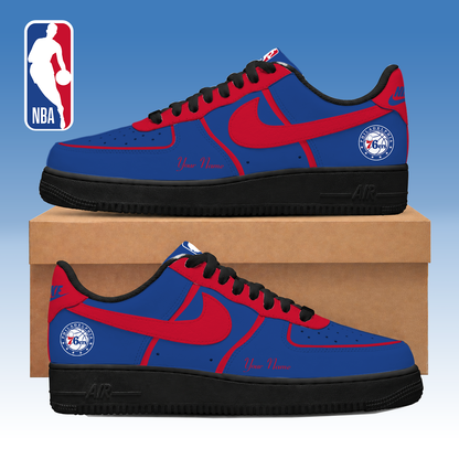 LIMITED EDITION - NEW CUSTOMIZED NBA26 P76 PHILADELPHIA 76ERS AF1 SNEAKERS