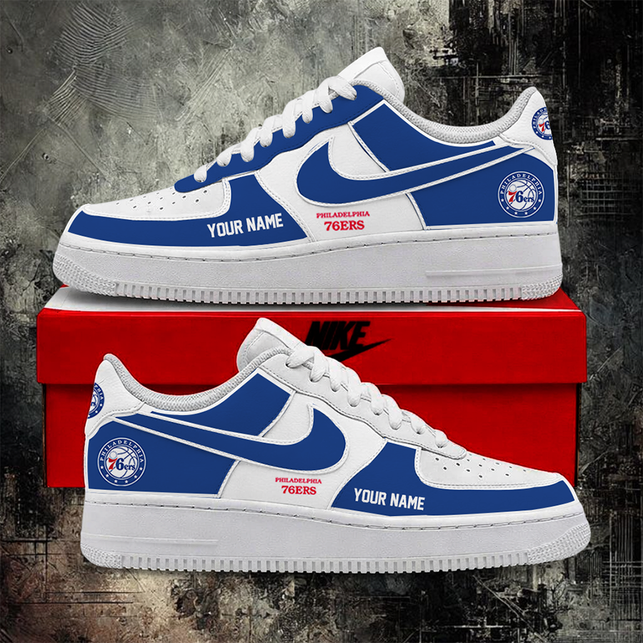 LIMITED EDITION - NEW CUSTOMIZED NBA26 P76 PHILADELPHIA 76ERS AF1 SHOES