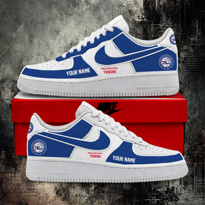 LIMITED EDITION - NEW CUSTOMIZED NBA26 P76 PHILADELPHIA 76ERS AF1 SHOES