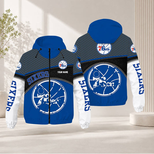 LIMITED EDITION - NEW CUSTOMIZED NBA26 P76 PHILADELPHIA 76ERS WINDBREAKER JACKET