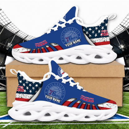 LIMITED EDITION - NEW CUSTOMIZED NBA26 P76 PHILADELPHIA 76ERS PREMIUM CLUNKY SNEAKERS