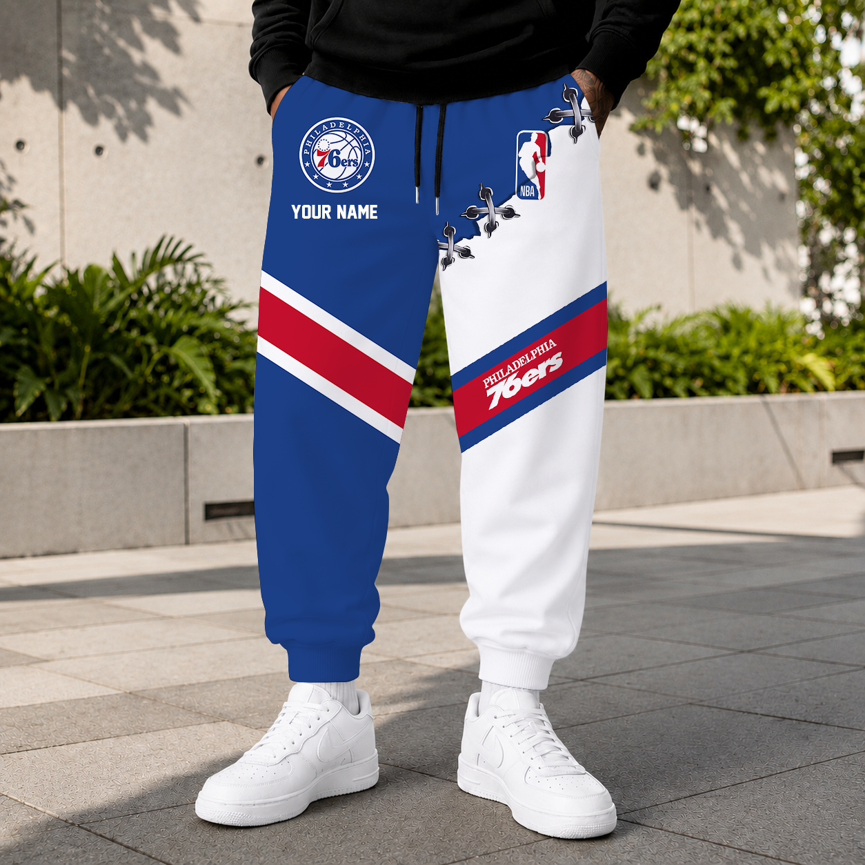 ELITE EDITION - NEW CUSTOMIZED NBA26 P76 PHILADELPHIA 76ERS SWEATPANTS