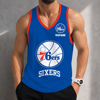 LIMITED EDITION - NEW CUSTOMIZED NBA26 P76 PHILADELPHIA 76ERS UNISEX TANK TOP