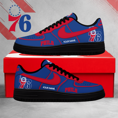 LIMITED EDITION - NEW CUSTOMIZED NBA26 P76 PHILADELPHIA 76ERS AF1 SNEAKERS
