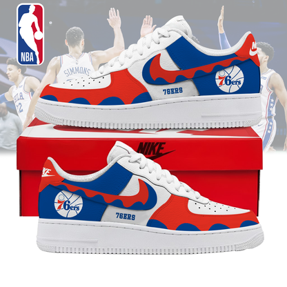 LIMITED EDITION - NEW CUSTOMIZED NBA26 P76 PHILADELPHIA 76ERS AF1 SNEAKERS