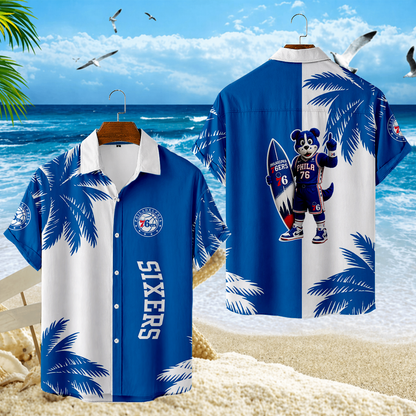 LIMITED EDITION - NEW CUSTOMIZED NBA26 P76 PHILADELPHIA 76ERS UNISEX HAWAIIAN SHIRT