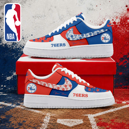 LIMITED EDITION - NEW CUSTOMIZED NBA26 P76 PHILADELPHIA 76ERS AF1 SNEAKERS