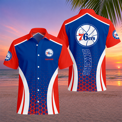 LIMITED EDITION - NEW CUSTOMIZED NBA26 P76 PHILADELPHIA 76ERS UNISEX HAWAIIAN SHIRT
