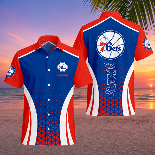 LIMITED EDITION - NEW CUSTOMIZED NBA26 P76 PHILADELPHIA 76ERS UNISEX HAWAIIAN SHIRT