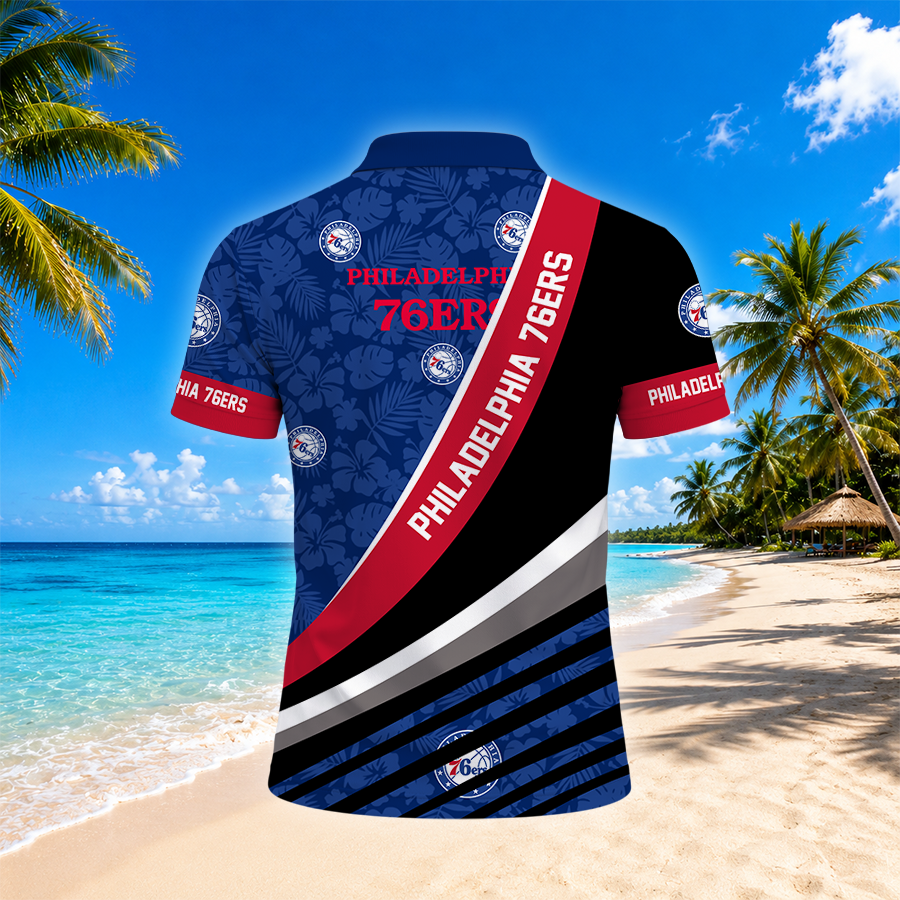 [HOT DEAL] NEW CUSTOMIZED NBA26 P76 PHILADELPHIA 76ERS POLO SHIRT