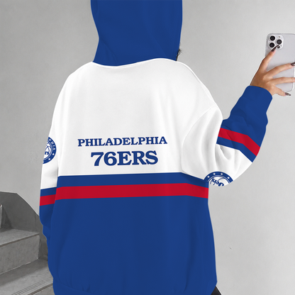 [HOT DEAL] NEW CUSTOMIZED NBA26 P76 PHILADELPHIA 76ERS ZIP HOODIE