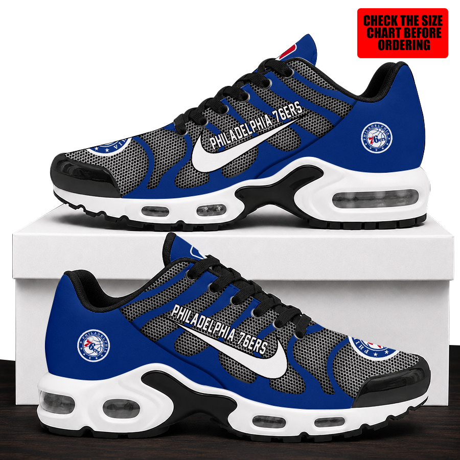 [HOT DEAL]NEW CUSTOMIZED NBA26 P76 PHILADELPHIA 76ERS AIR MAX PLUS SNEAKERS