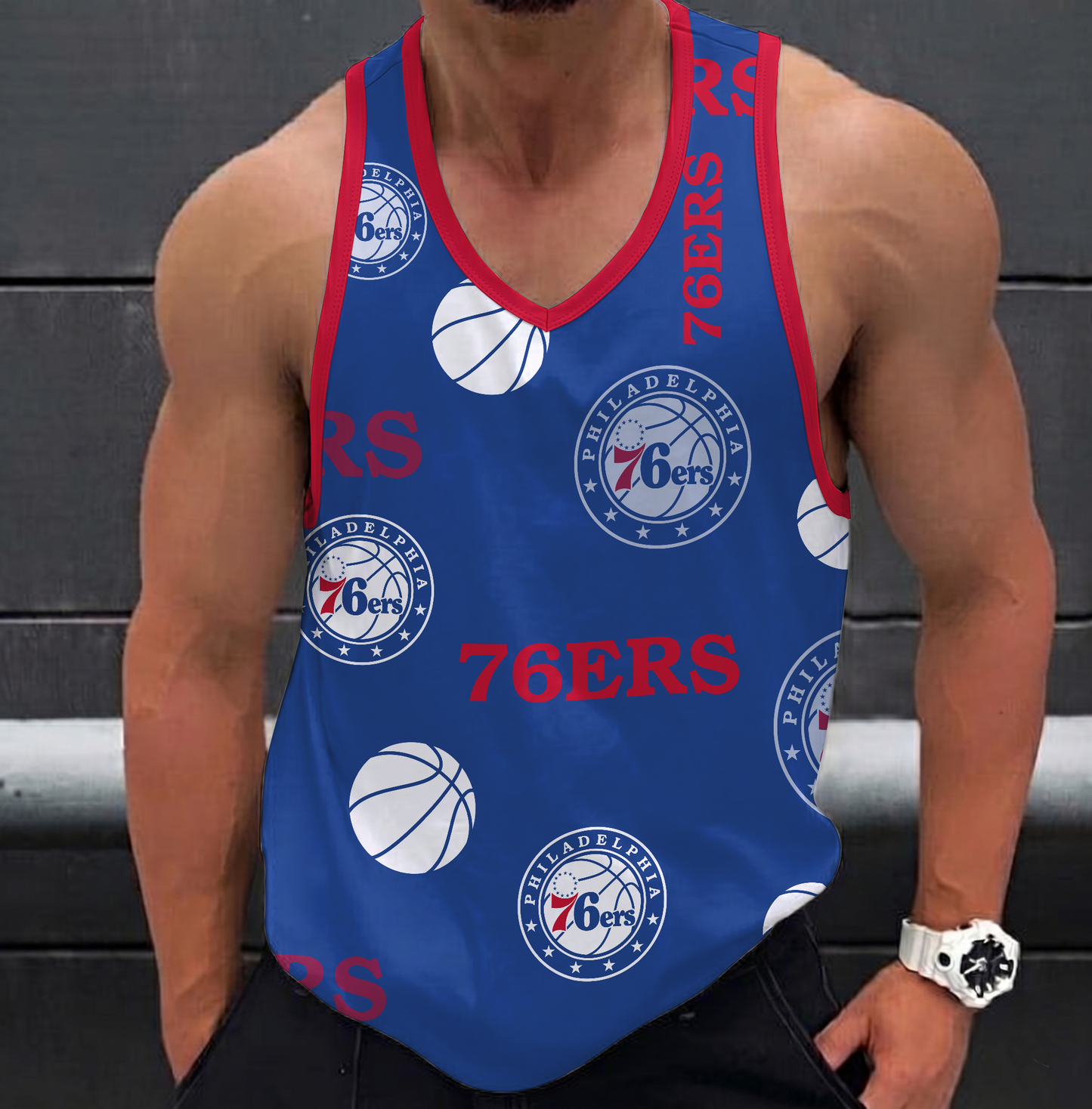 LIMITED EDITION - NEW CUSTOMIZED NBA26 P76 PHILADELPHIA 76ERS UNISEX TANK TOP