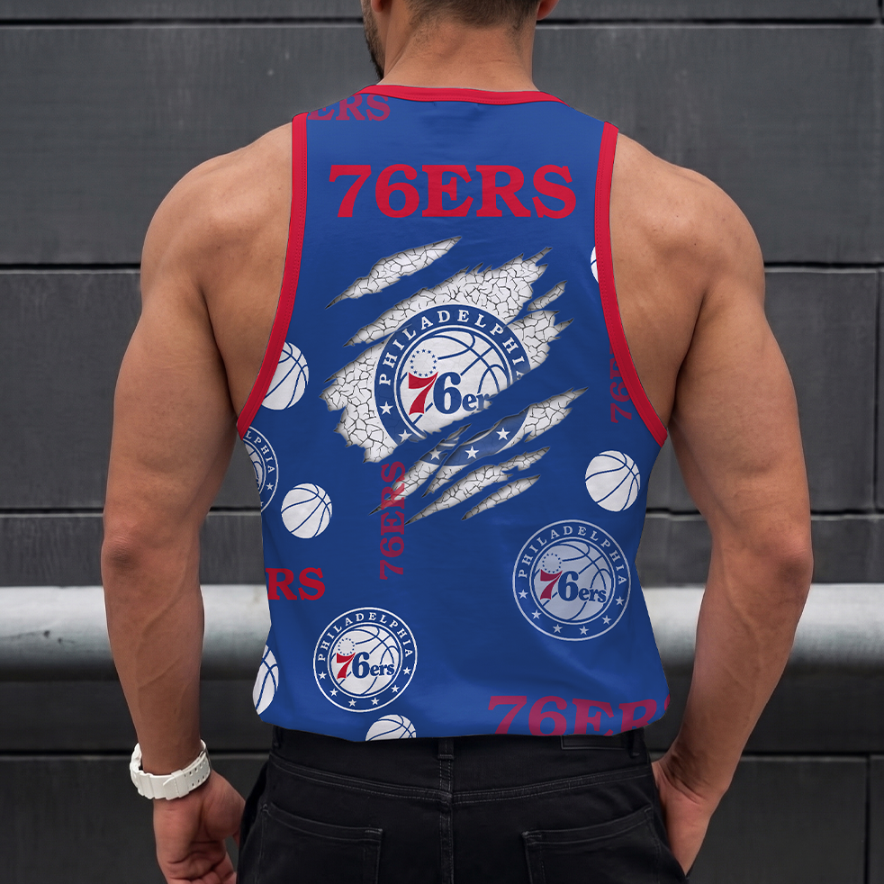 LIMITED EDITION - NEW CUSTOMIZED NBA26 P76 PHILADELPHIA 76ERS UNISEX TANK TOP