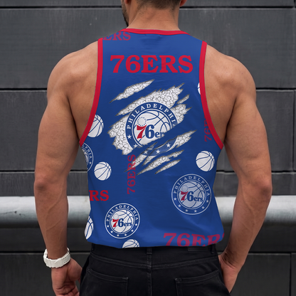 LIMITED EDITION - NEW CUSTOMIZED NBA26 P76 PHILADELPHIA 76ERS UNISEX TANK TOP
