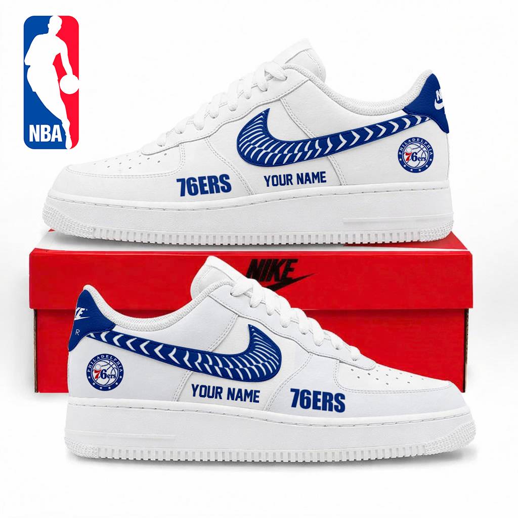 LIMITED EDITION - NEW CUSTOMIZED NBA26 P76 PHILADELPHIA 76ERS AF1 SNEAKERS