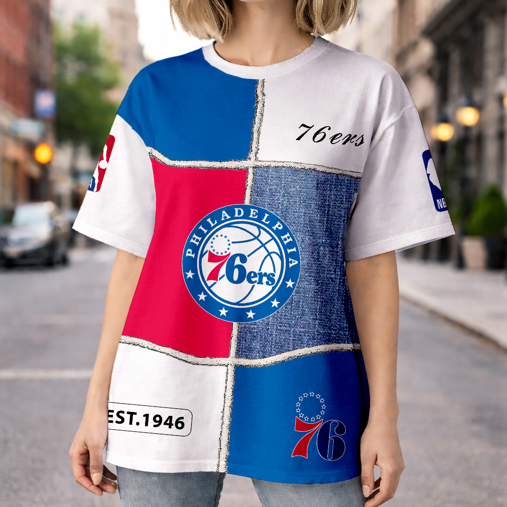 LIMITED EDITION - NEW CUSTOMIZED NBA26 P76 PHILADELPHIA 76ERS UNISEX T-SHIRT, POLO, HOODIE & JACKETS