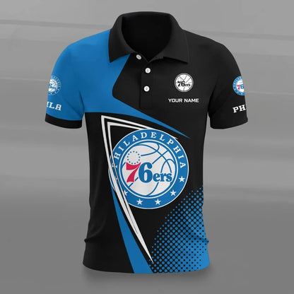 [HOT DEAL] NEW CUSTOMIZED NBA26 P76 PHILADELPHIA 76ERS POLO SHIRT