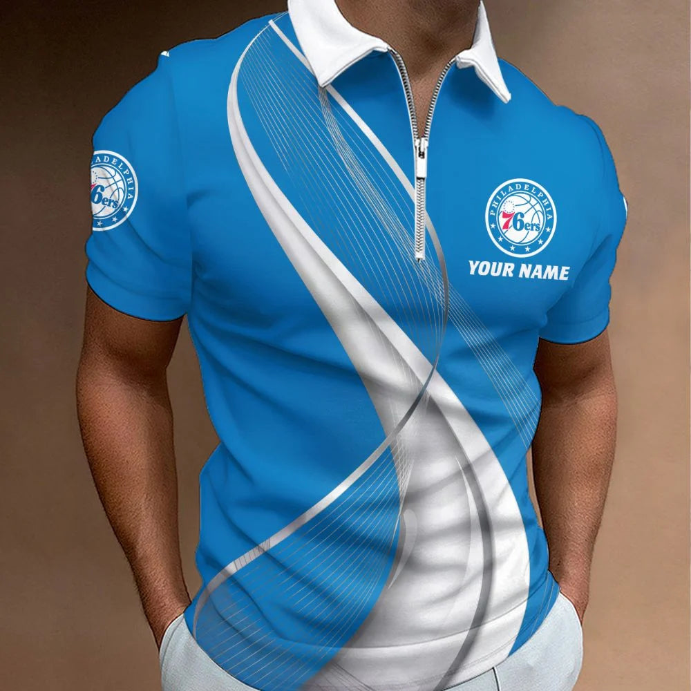 LIMITED EDITION - NEW CUSTOMIZED NBA26 P76 PHILADELPHIA 76ERS POLO SHIRT, ZIP POLO SHIRT & T-SHIRTS