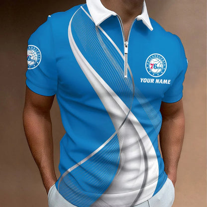 LIMITED EDITION - NEW CUSTOMIZED NBA26 P76 PHILADELPHIA 76ERS POLO SHIRT, ZIP POLO SHIRT & T-SHIRTS