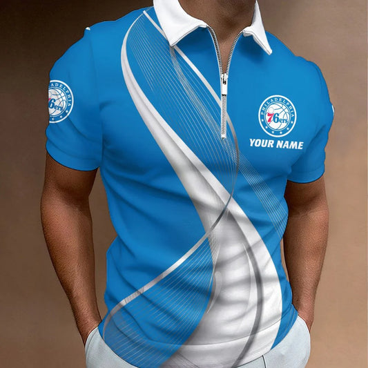 LIMITED EDITION - NEW CUSTOMIZED NBA26 P76 PHILADELPHIA 76ERS POLO SHIRT, ZIP POLO SHIRT & T-SHIRTS