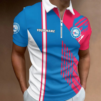 LIMITED EDITION - NEW CUSTOMIZED NBA26 P76 PHILADELPHIA 76ERS POLO SHIRT, ZIP POLO SHIRT & T-SHIRTS