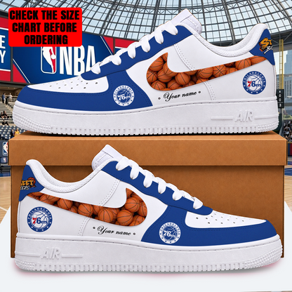 LIMITED EDITION - NEW CUSTOMIZED NBA26 P76 PHILADELPHIA 76ERS AF1 SHOES