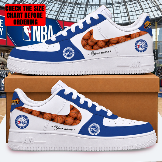 LIMITED EDITION - NEW CUSTOMIZED NBA26 P76 PHILADELPHIA 76ERS AF1 SHOES