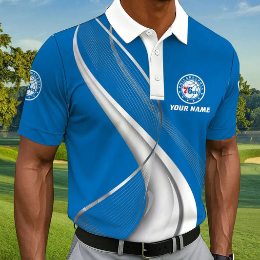 LIMITED EDITION - NEW CUSTOMIZED NBA26 P76 PHILADELPHIA 76ERS POLO SHIRT, ZIP POLO SHIRT & T-SHIRTS