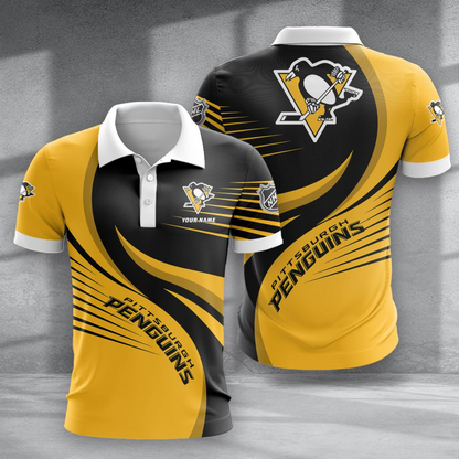 LIMITED EDITION - NEW CUSTOMIZED NHL26 PBP PITTSBURGH PENGUINS POLO SHIRT & T-SHIRTS