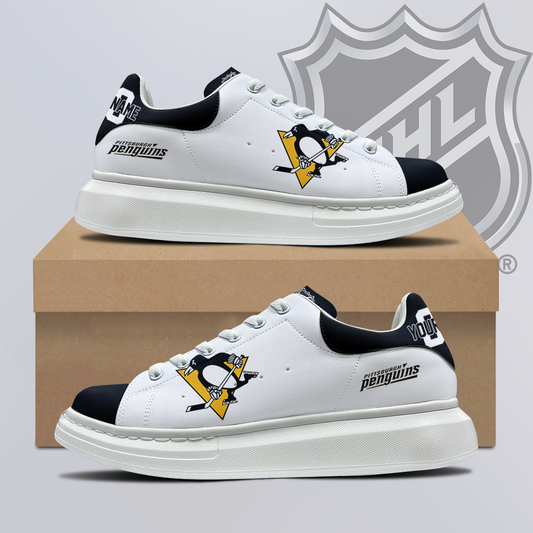 [SUPER SALE] NEW CUSTOMIZED NHL26 PBP PITTSBURGH PENGUINS MCQUEEN SHOES