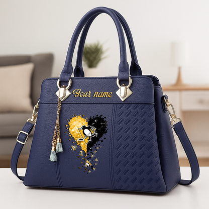 LIMITED EDITION - NEW CUSTOMIZED NHL12 TPL TAMPA BAY LIGHTNING ZIP HANDBAG MULTICOLOR