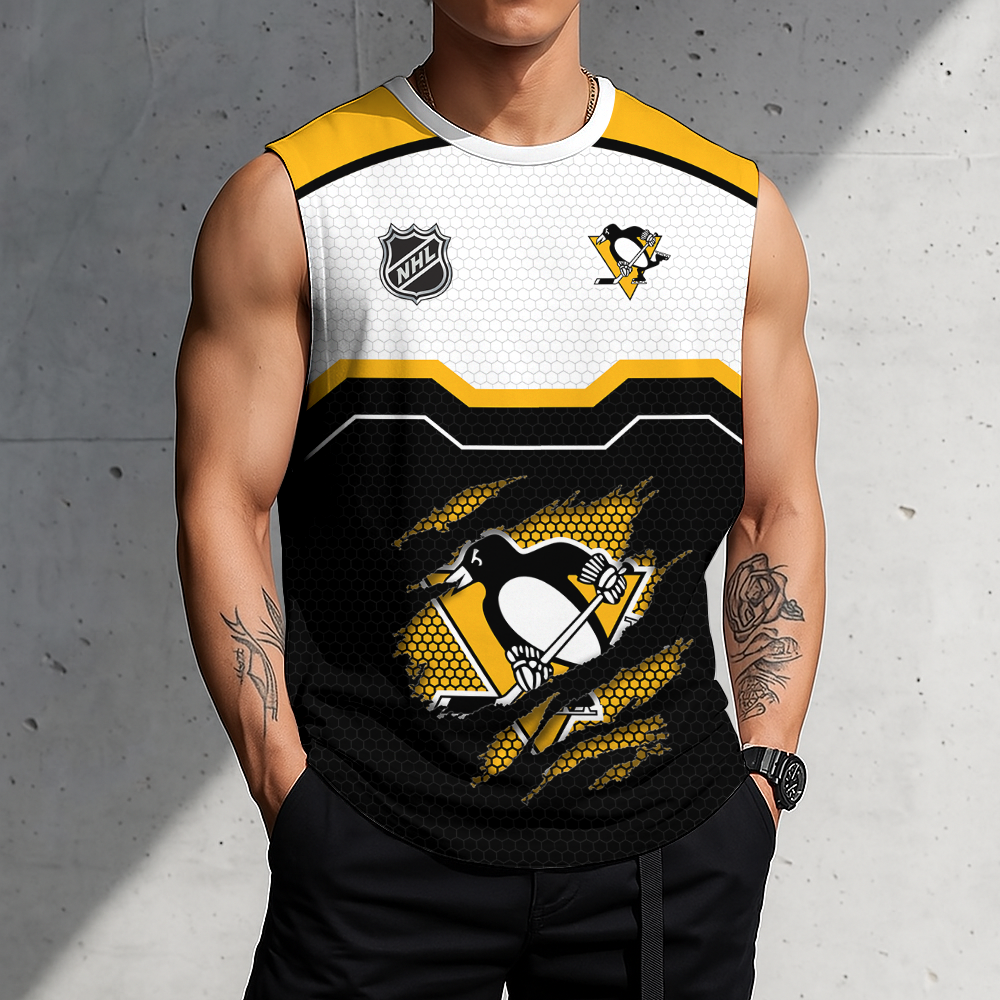 SPECIAL EDITION - NEW CUSTOMIZED NHL26 PBP PITTSBURGH PENGUINS MEN'S GYM SHIRT
