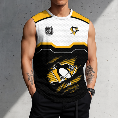 SPECIAL EDITION - NEW CUSTOMIZED NHL26 PBP PITTSBURGH PENGUINS MEN'S GYM SHIRT
