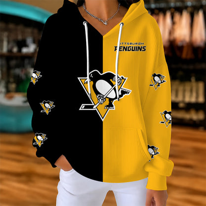 [SUPER SALE] NEW CUSTOMIZED NHL26 PBP PITTSBURGH PENGUINS RIBBED HOODIE & SWEATSHIRT