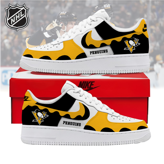 VIRAL EDITION - NEW CUSTOMIZED NHL26 PBP PITTSBURGH PENGUINS AF1 SHOES